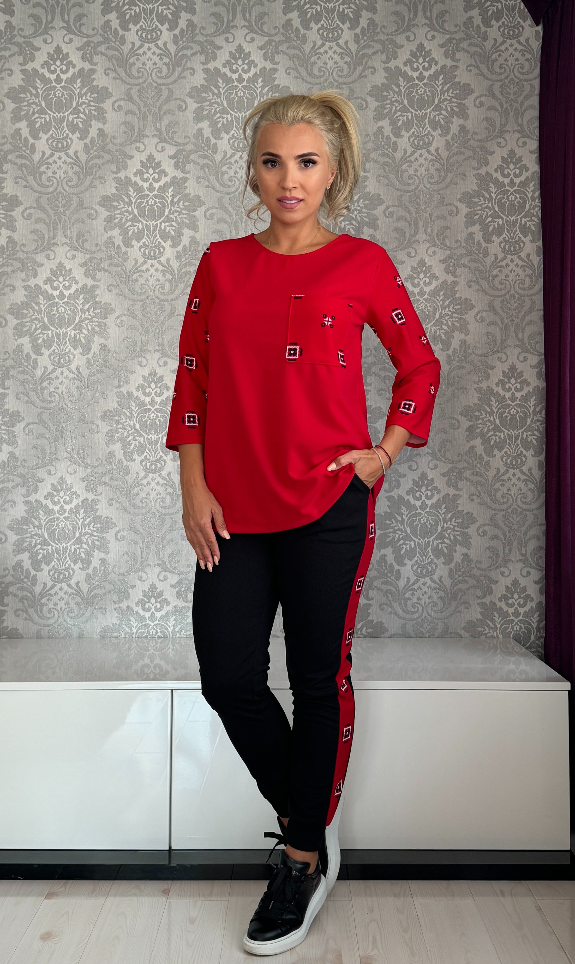 Set Chic romb ml rosu