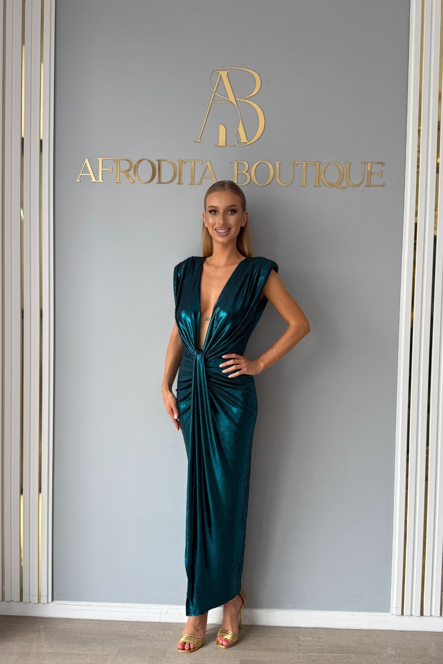 Rochie Misha ms turcoaz