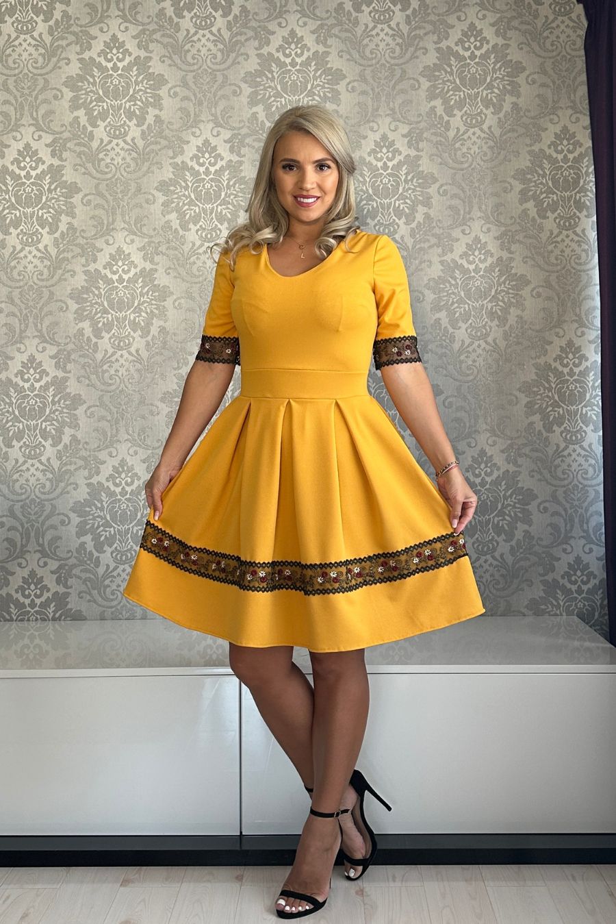 Rochie Roxen pliuri
