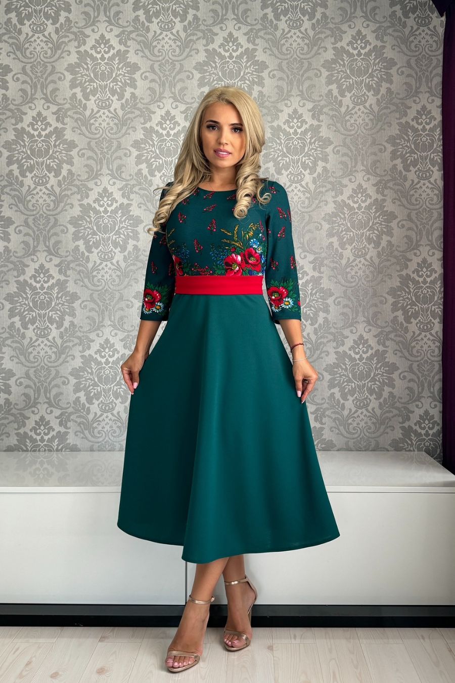 Rochie Erica gipsy verde