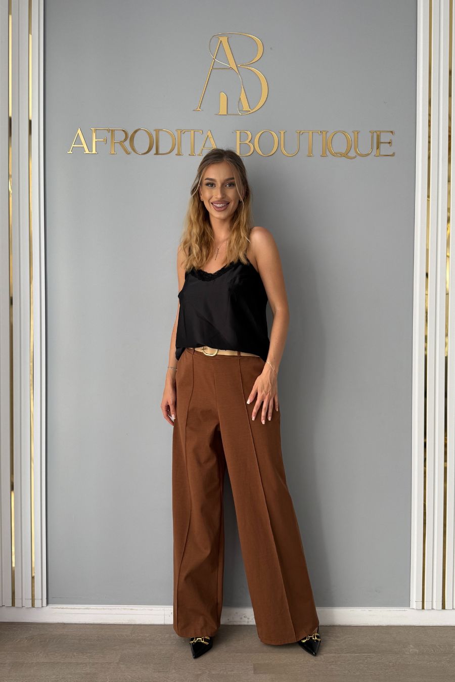 Pantaloni Natalia maro