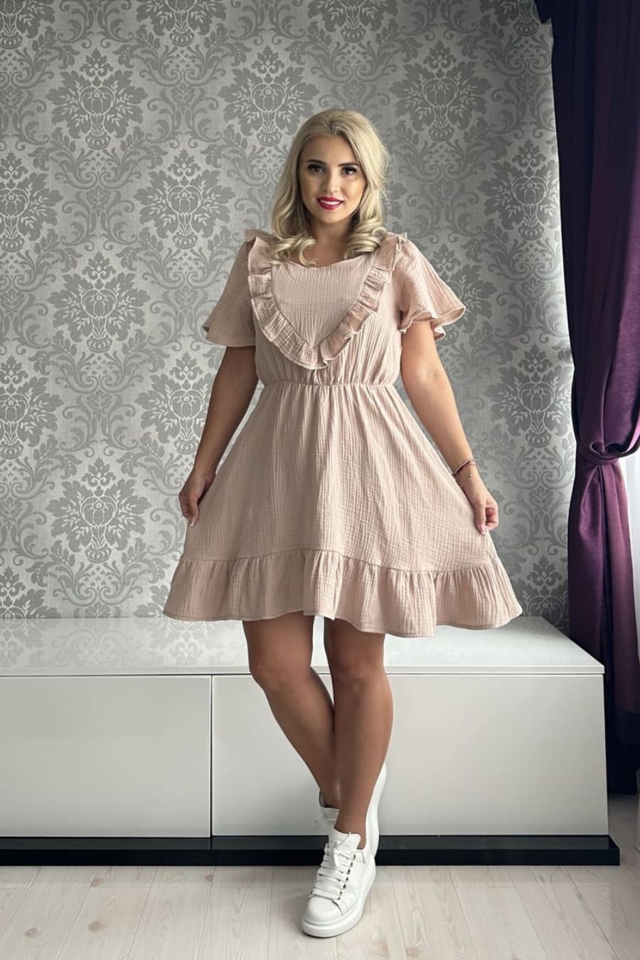 Rochie Tania muselina bej