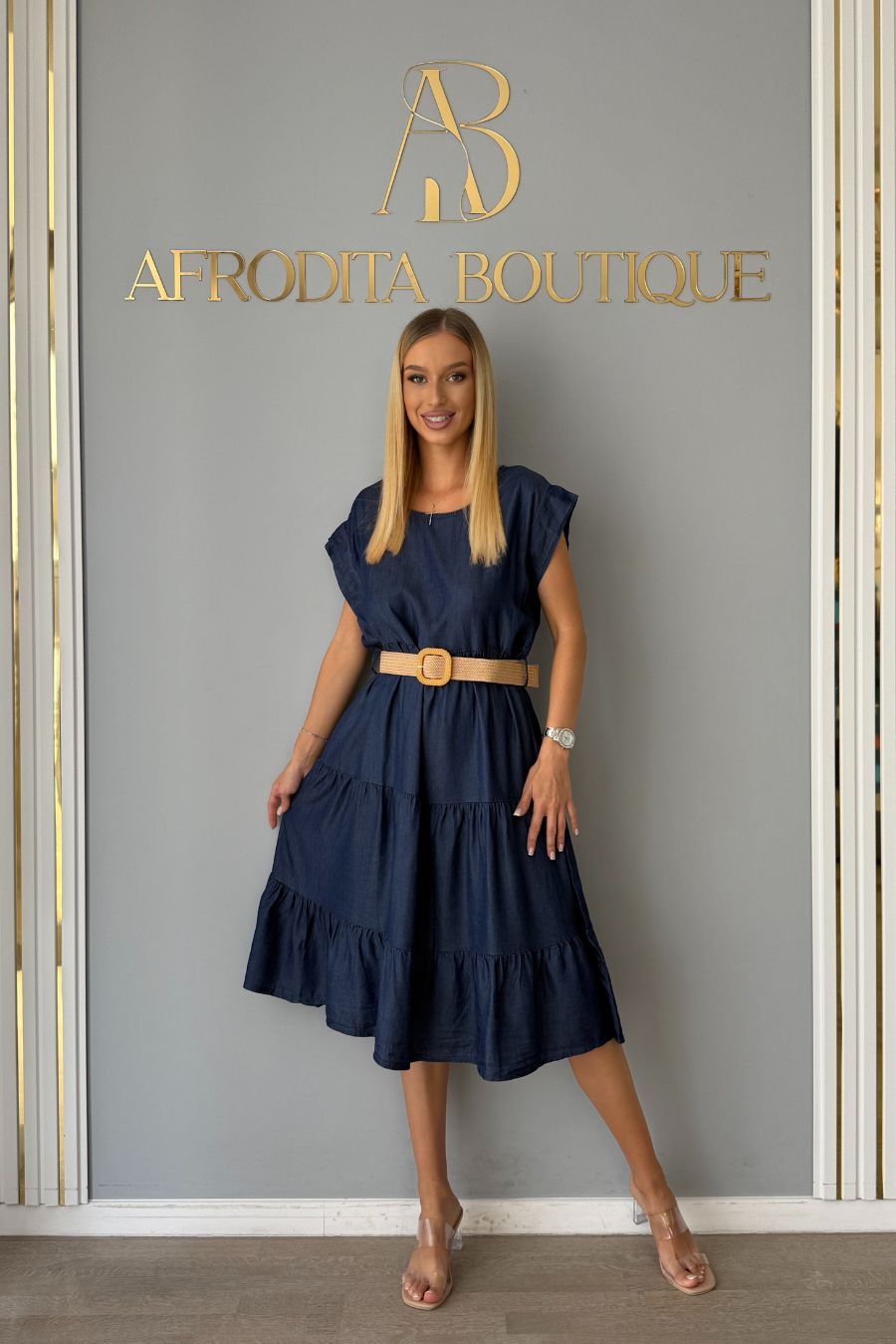 Rochie Lavinia denim inchis