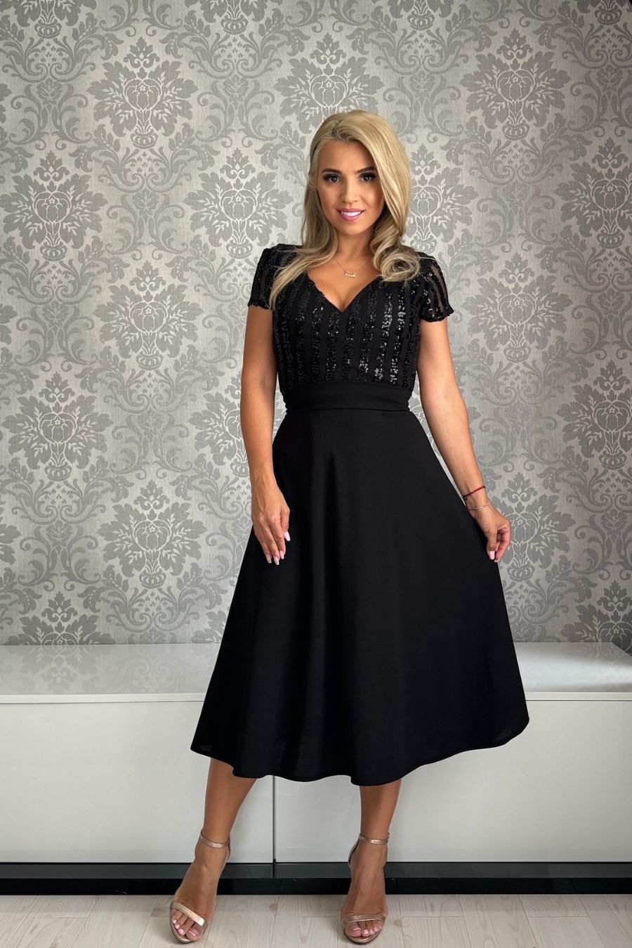 Rochie Lili paiete negru