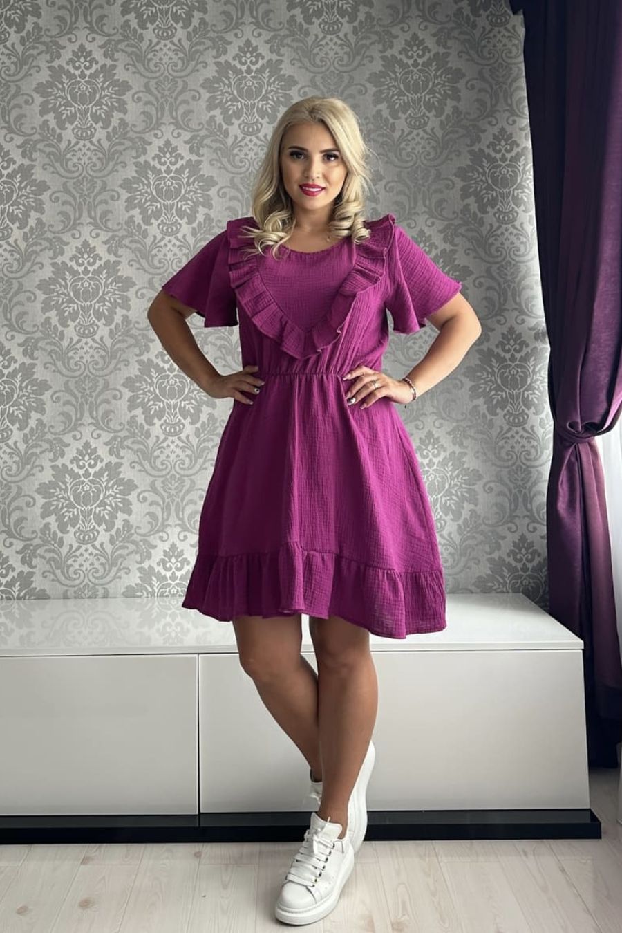 Rochie Tania muselina mov