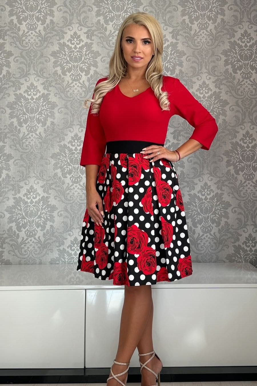 Rochie Izabela buline trandafiri