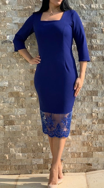 Rochie Zoe dantela albastru