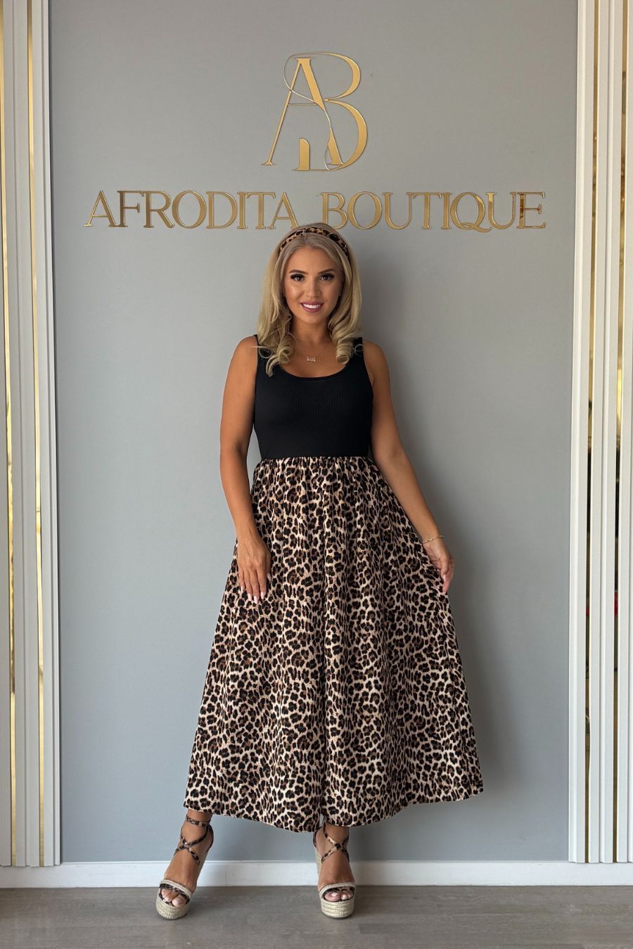 Rochie Adriana leopard