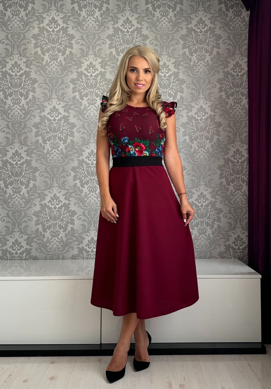 Rochie Erica gipsy bordo