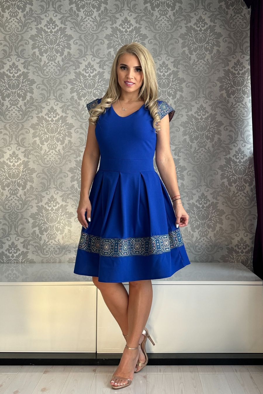 Rochie Iris albastra br albastru arip