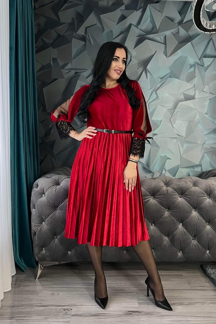 Rochie Irma midi catifea