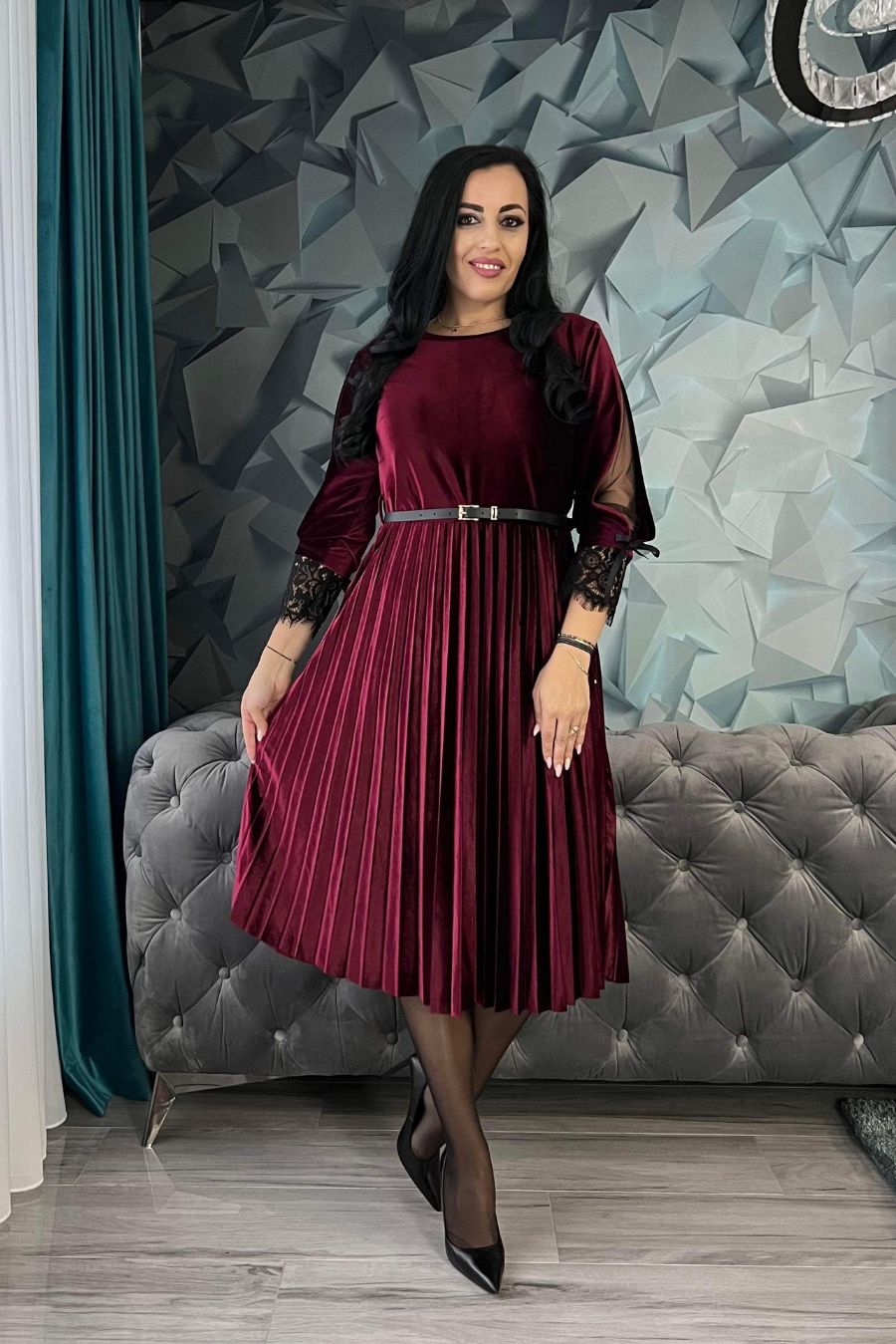 Rochie Irma midi catifea