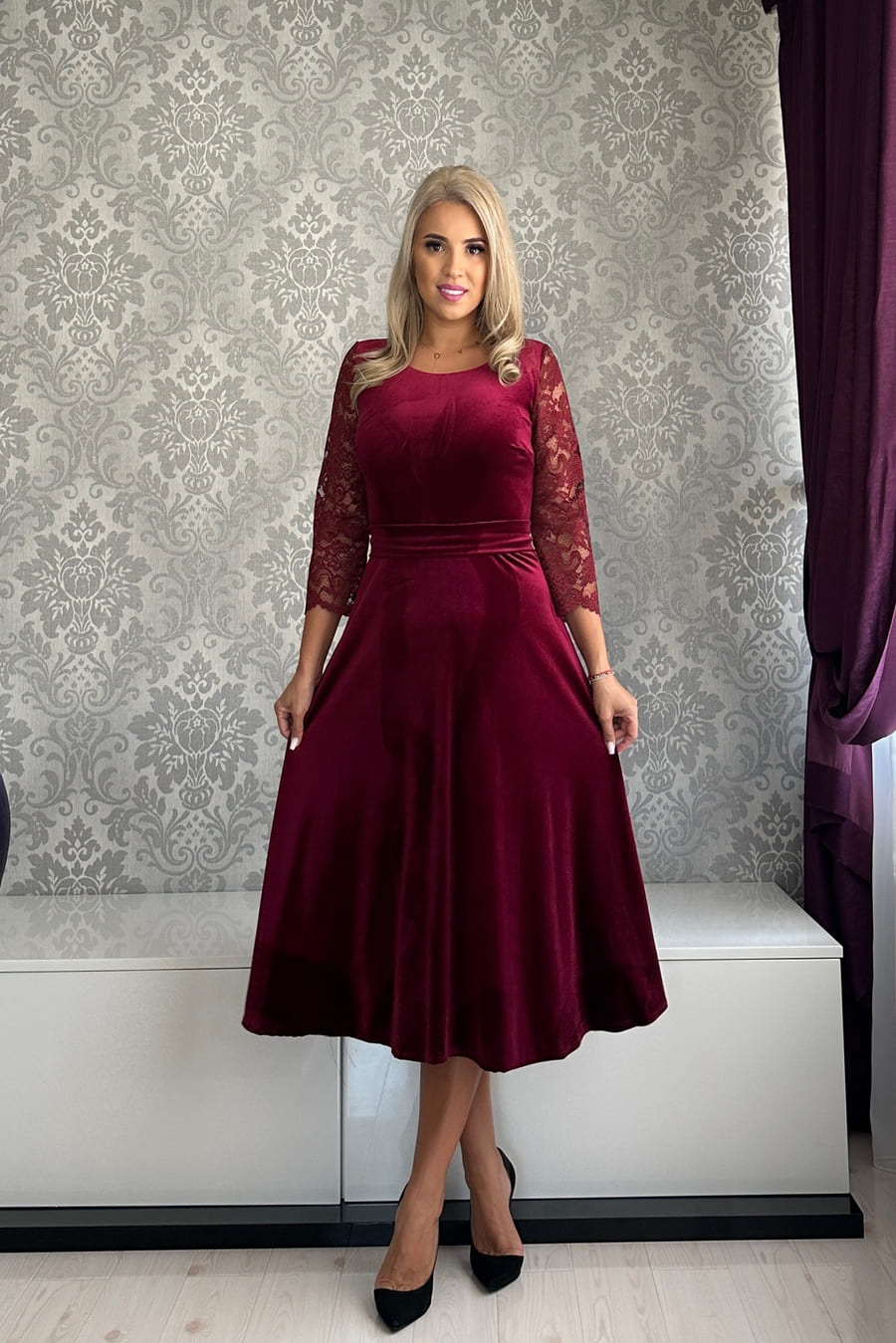 Rochie Elvira bordo