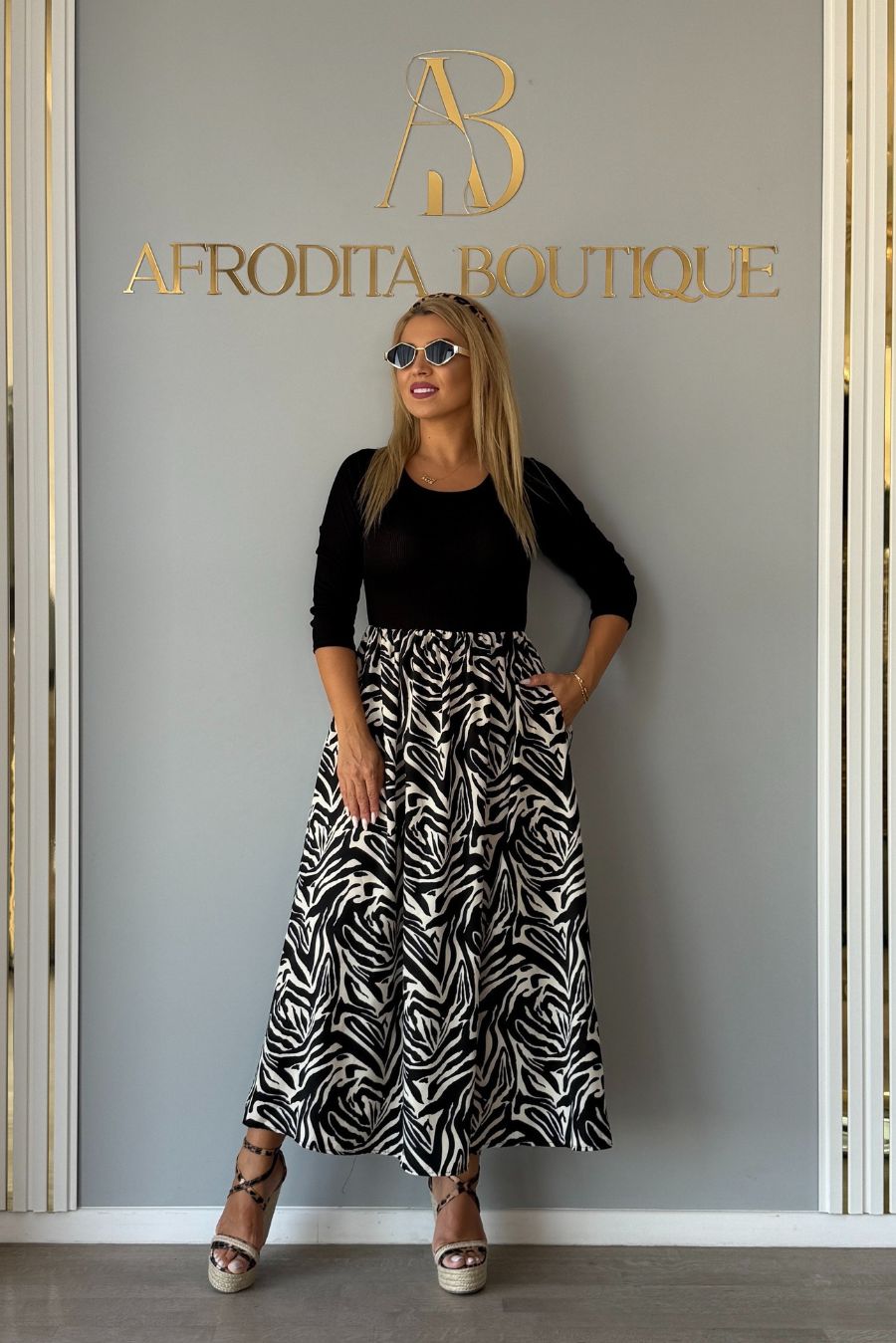 Rochie Adriana leopard ml