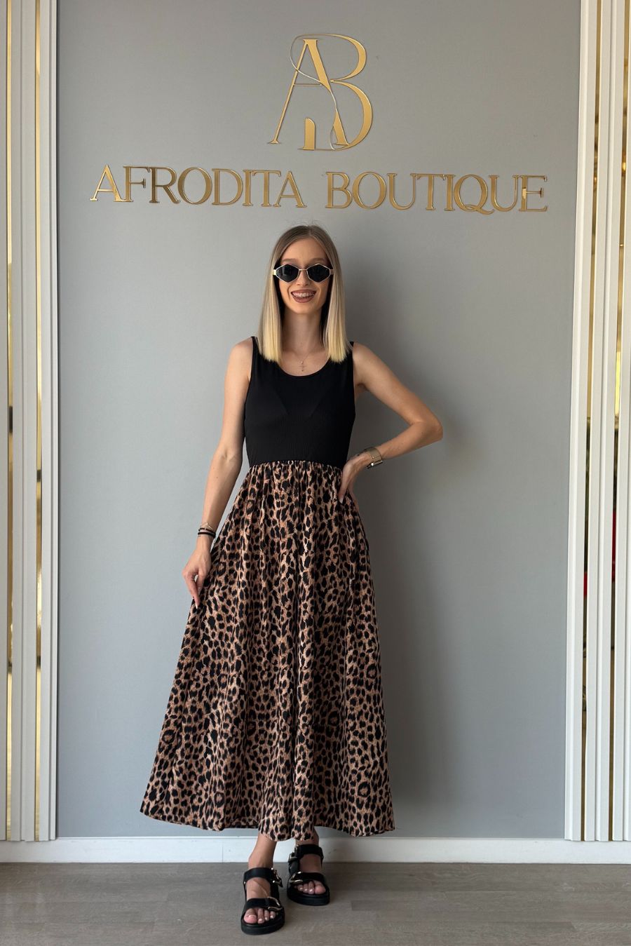 Rochie Adriana leopard