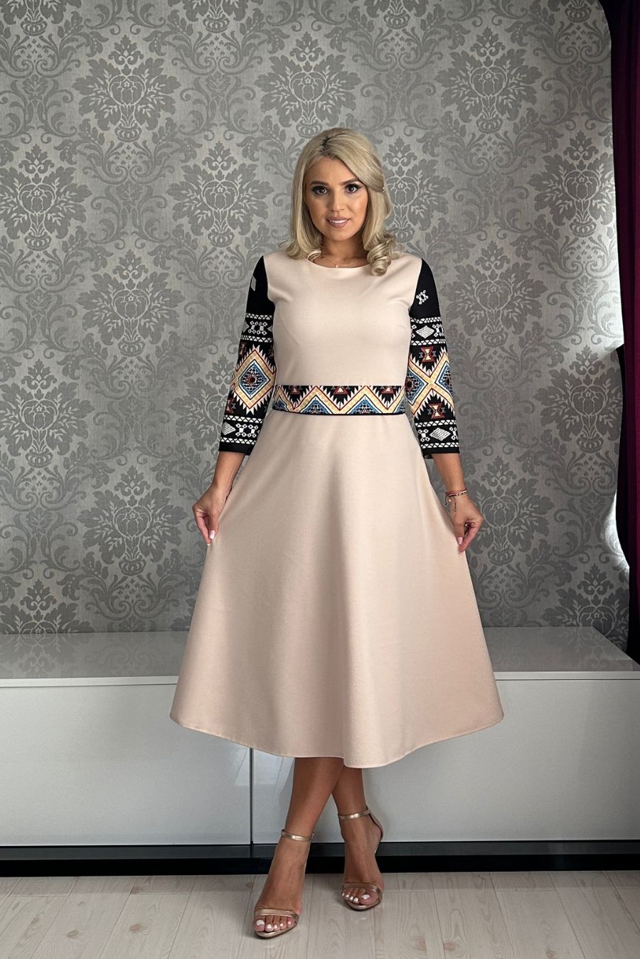 Rochie Erica traditional alb