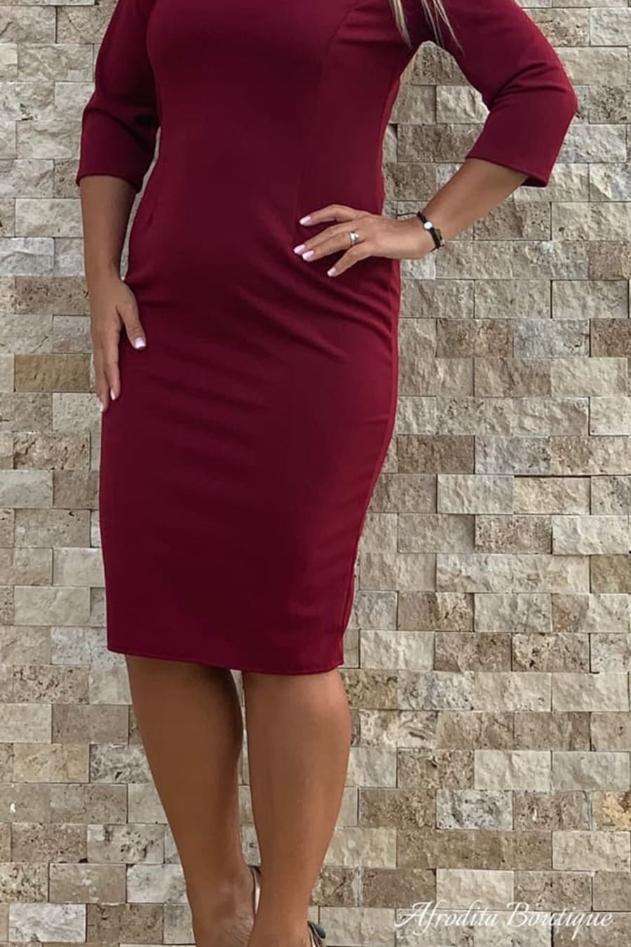 Rochie Zoe Crep bordo