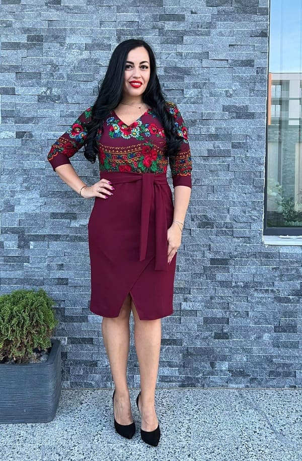 Rochie Giulia gipsy bordo