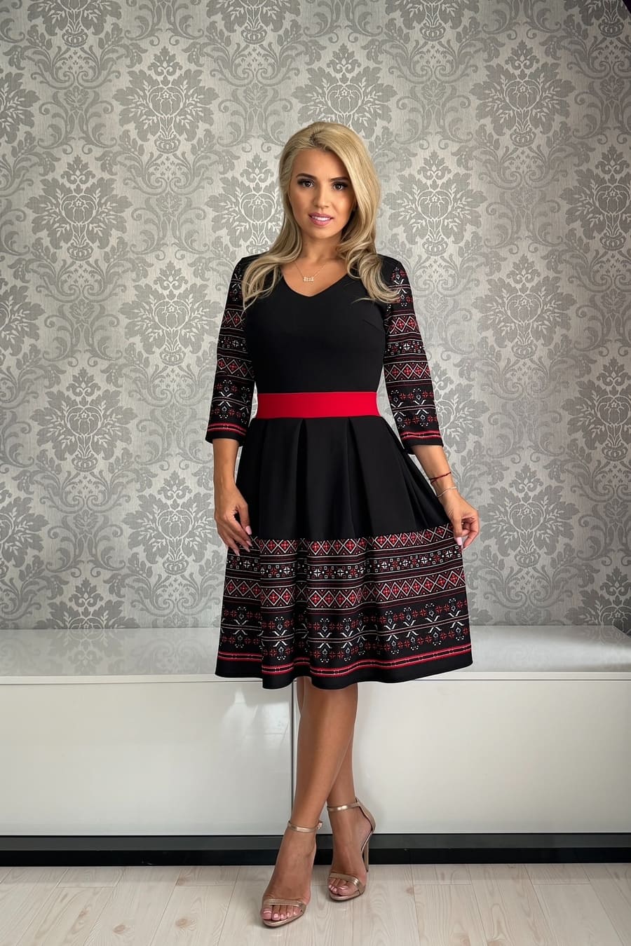 Rochie Izabela traditional neagra