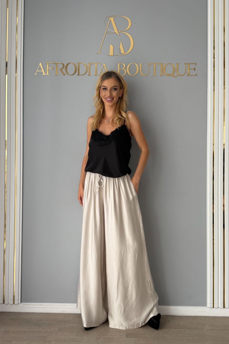 Pantaloni Lumi crem
