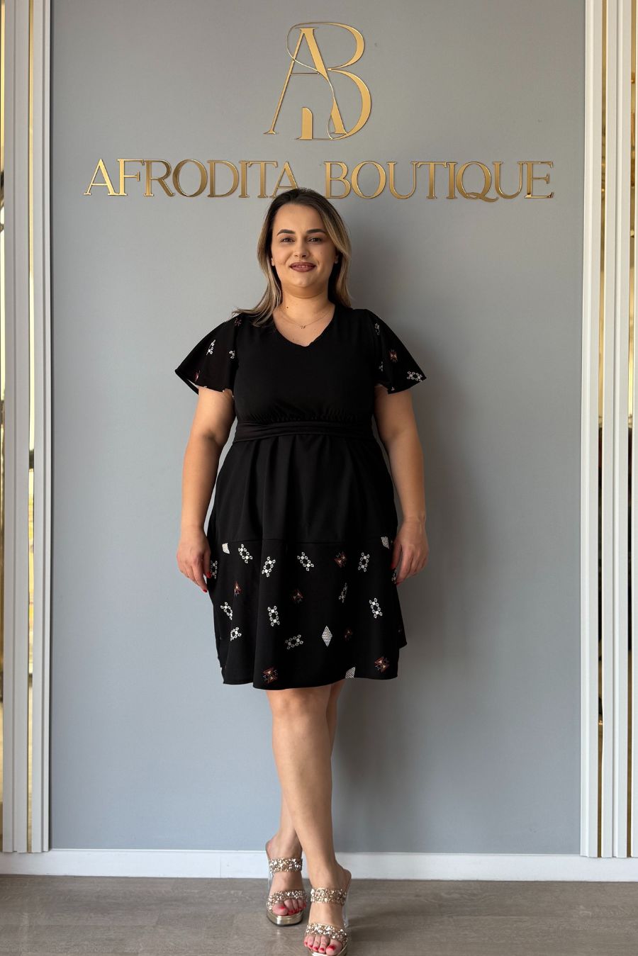 Rochie Miracle volanas