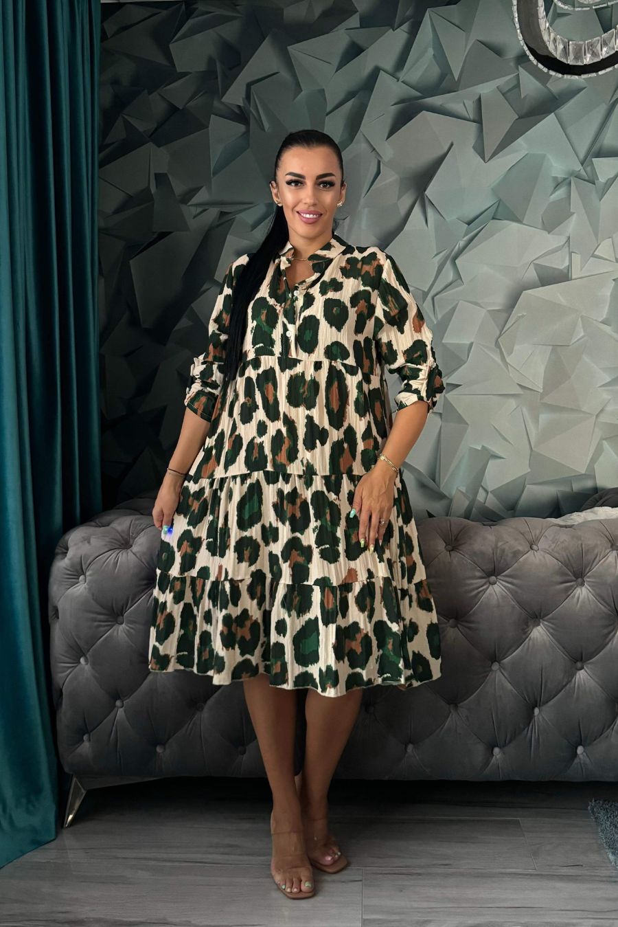 Rochie Nelly leopard