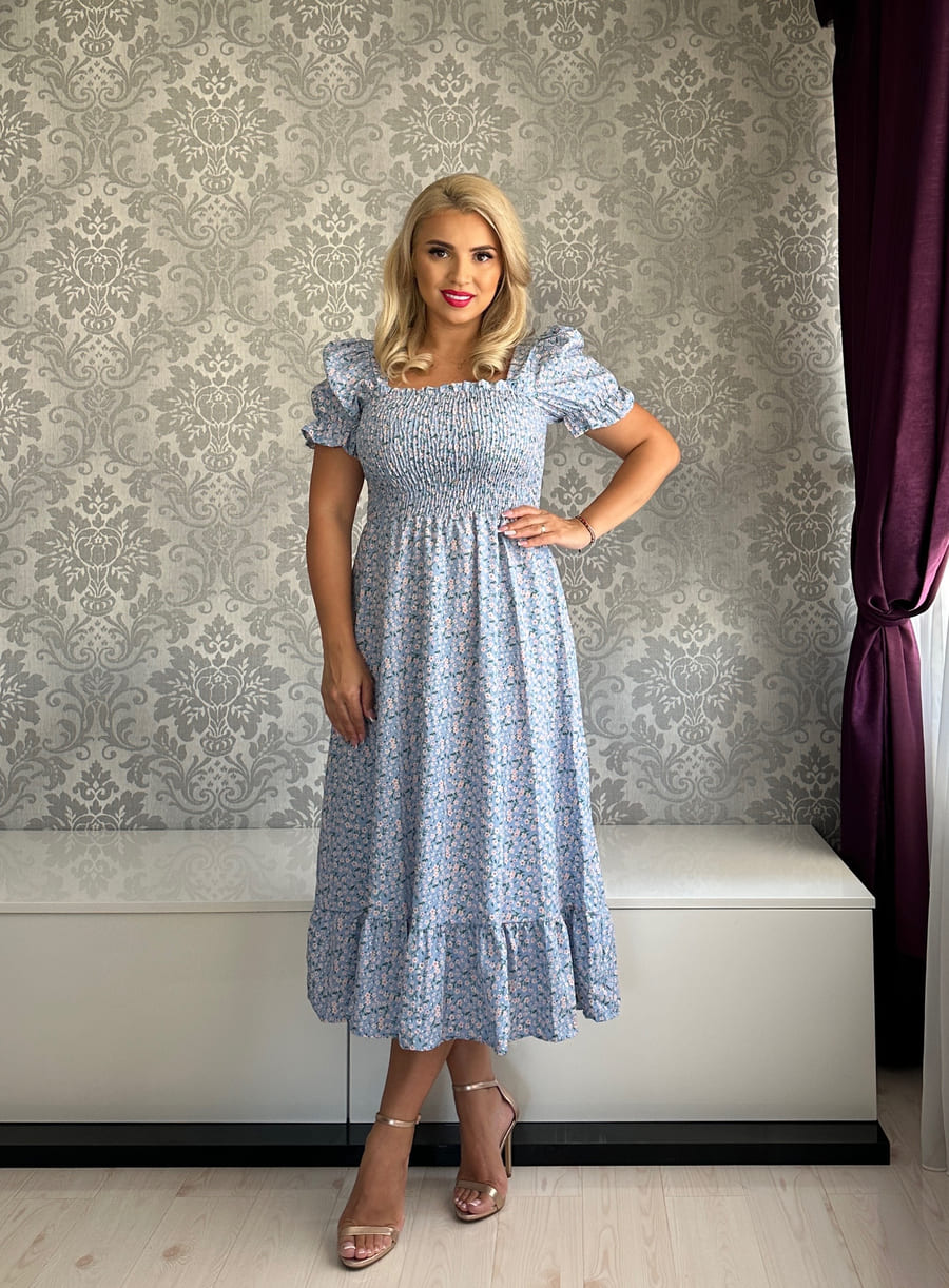 Rochie Tereza midi bleu