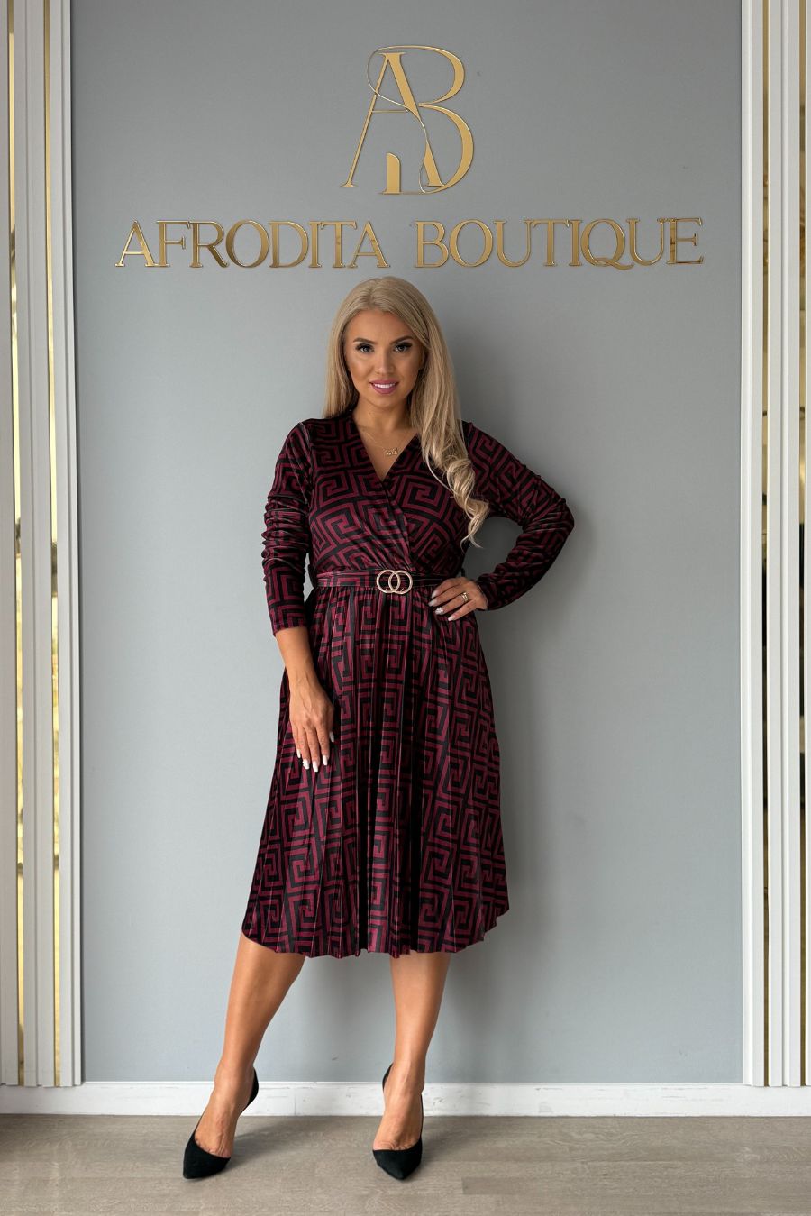 Rochie Abstract catifea tuty