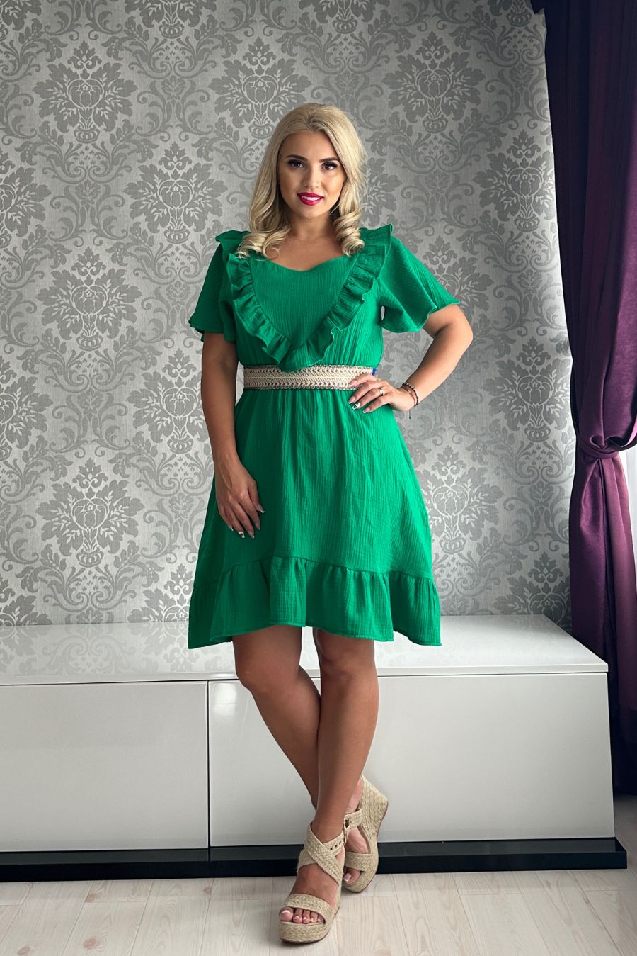 Rochie Tania muselina brau traditional