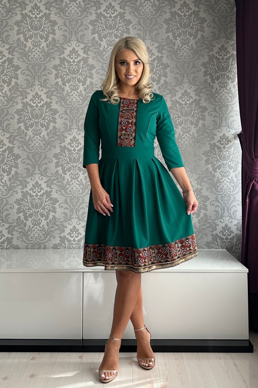 Rochie Tina paiete verde