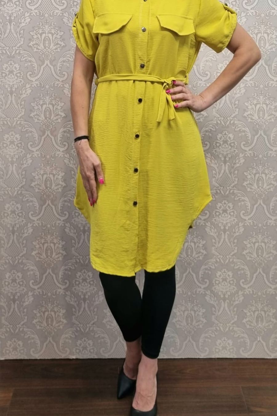 Rochie camasa galben tuti